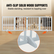 VEVOR Free Standing Dog Gate 24x80,3 ιντσών Ανεξάρτητη Πύλη Pet Πτυσσόμενη Λευκή