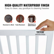 VEVOR Free Standing Dog Gate 24x80,3 ιντσών Ανεξάρτητη Πύλη Pet Πτυσσόμενη Λευκή