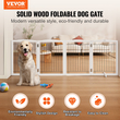 VEVOR Free Standing Dog Gate 32x96,5 ιντσών Ανεξάρτητη Πύλη Pet Πτυσσόμενη Λευκή
