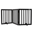 VEVOR Free Standing Dog Gate 24x60 ιντσών Ανεξάρτητη πύλη Pet Πτυσσόμενη καφέ