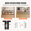 VEVOR Free Standing Dog Gate 32x96,5 ιντσών Ανεξάρτητη πύλη για κατοικίδια πτυσσόμενη καφέ