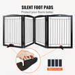 VEVOR Free Standing Dog Gate 32x96,5 ιντσών Ανεξάρτητη πύλη για κατοικίδια πτυσσόμενη καφέ