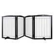 VEVOR Free Standing Dog Gate 32x96,5 ιντσών Ανεξάρτητη πύλη για κατοικίδια πτυσσόμενη καφέ