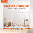 VEVOR Baby Gate, 29,5&quot;-53&quot; Extra Wide, 30&quot; High, Dog Gate για σκάλες, πόρτες και σπίτι, Easy Step Walk Thru Auto Close Child Gate Πύλη ασφαλείας για κατοικίδια με κιτ τοποθέτησης πίεσης και κιτ τοποθέτησης στον τοίχο, λευκό