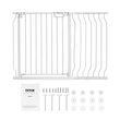 VEVOR Baby Gate, 29,5&quot;-48,4&quot; Extra Wide, 30&quot; High, Dog Gate για τις πόρτες και το σπίτι σκάλες, Easy Step Walk Thru Auto Close Child Gate Πόρτα ασφαλείας για κατοικίδια με κιτ τοποθέτησης πίεσης και κιτ τοποθέτησης στον τοίχο, λευκό