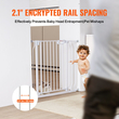 VEVOR Baby Gate, 29,5&quot;-39&quot; Extra Wide, 30&quot; High, Dog Gate για σκάλες Πόρτες και σπίτι, Easy Step Walk Thru Auto Close Child Gate Πύλη ασφαλείας κατοικίδιων ζώων με κιτ τοποθέτησης πίεσης και κιτ τοποθέτησης στον τοίχο, λευκό