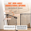 VEVOR Baby Gate, 29,5&quot;-48,4&quot; Extra Wide, 30&quot; High, Dog Gate για τις πόρτες και το σπίτι σκάλες, Easy Step Walk Thru Auto Close Child Gate Πόρτα ασφαλείας για κατοικίδια με κιτ τοποθέτησης πίεσης και κιτ τοποθέτησης στον τοίχο, μαύρο