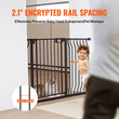 VEVOR Baby Gate, 29,5&quot;-48,4&quot; Extra Wide, 30&quot; High, Dog Gate για τις πόρτες και το σπίτι σκάλες, Easy Step Walk Thru Auto Close Child Gate Πόρτα ασφαλείας για κατοικίδια με κιτ τοποθέτησης πίεσης και κιτ τοποθέτησης στον τοίχο, μαύρο