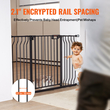 VEVOR Baby Gate, 29,5&quot;-53&quot; Extra Wide, 30&quot; High, Dog Gate για σκάλες Πόρτες και σπίτι, Easy Step Walk Thru Auto Close Child Gate Πύλη ασφαλείας κατοικίδιων ζώων με κιτ τοποθέτησης πίεσης και κιτ τοποθέτησης στον τοίχο, μαύρο