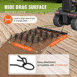 VEVOR Drag Harrow, 4&#039;x5,6&#039; βαρέως τύπου σβάρνα αλυσίδας με 69 δόντια, προσαρτήματα τρακτέρ ATV UTV Field Drag Mat για προετοιμασία χλοοτάπητα, σπορά γκαζόν, ισοπέδωση τοπίου, σβάρνα για αυλή με σβάρνα για Gravel Driveway Yard
