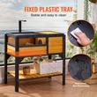 VEVOR Wooden Tortoise House Tortoise Habitat Indoor &amp; Outdoor for Lizards Snakes