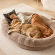 VEVOR Human Dog Bed 72x48x10 in Large Human Size Skill Beuable Faux Rabbit Fur