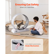 VEVOR Cat Exercise Wheel 31.5 σε μεγάλο εσωτερικό διάδρομο για τρέξιμο γάτα σε λευκό