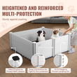 VEVOR Dog Whelping Box 48 x 48 x 18,1 in PVC with Rails Pee Pad for Dogs Puppies