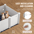 VEVOR Dog Whelping Box 38,6x38,6x18,1 σε PVC με Rails Pee Pad για σκύλους κουτάβια