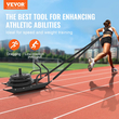 VEVOR Weight Training Pull Sled, Fitness Strength Speed ​​Training Sled with Handle, Steel Power Sled Workout Εξοπλισμός για Αθλητική Άσκηση &amp; Βελτίωση Ταχύτητας, Κατάλληλο για Πιάτο Βαρών 1&quot;&amp;2&quot;, Μαύρο
