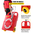 VEVOR Fuel Caddy, 32 γαλόνια, φορητό ρεζερβουάρ αποθήκευσης καυσίμου σε τροχούς, με αντλία χειροκίνητης μεταφοράς, δοχείο καυσίμου βενζίνης ντίζελ για αυτοκίνητα, χορτοκοπτικά, ATV, σκάφη, Περισσότερα, κόκκινο