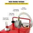 VEVOR 30 Gallon Fuel Caddy, Fuel Storage Tank σε 2 τροχούς, Φορητό Gas Caddy με Manuel Transfer Pump, βενζίνη ντίζελ δοχείο καυσίμου για αυτοκίνητα, χορτοκοπτικά, ATV, σκάφη, Περισσότερα, κόκκινο