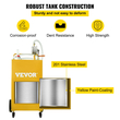 VEVOR 30 Gallon Fuel Caddy, Gas Storage Tank &amp; 4 Wheels, with Manuel Transfer Pump, βενζινοδοχείο καυσίμου ντίζελ για αυτοκίνητα, χορτοκοπτικά, ATV, σκάφη, Περισσότερα, κίτρινο