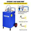 VEVOR 30 Gallon Fuel Caddy, Gas Storage Tank &amp; 4 Wheels, with Manuel Transfer Pump, βενζινοκίνητο δοχείο καυσίμου ντίζελ για αυτοκίνητα, χορτοκοπτικά, ATV, σκάφη, Περισσότερα, μπλε