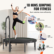 VEVOR 52&quot; Πτυσσόμενο Mini Fitness Trampoline Adults Exercise Rebounder with Handle