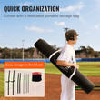 VEVOR 7x7 ft Baseball Softball Practice Net, Φορητό δίχτυ προπόνησης μπέιζμπολ για χτύπημα μπαταρίσματος, βοήθημα προπόνησης Backstop Baseball Equipment with Carry Bag and Strike Zone