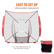 VEVOR 7x7 ft δίχτυ προπόνησης μπέιζμπολ σόφτμπολ, φορητό δίχτυ προπόνησης μπέιζμπολ για χτύπημα με βολές, βοηθήματα προπόνησης με εξοπλισμό μπέιζμπολ backstop με ζώνη κρούσης (μόνο δίχτυ, χωρίς πλαίσιο στήριξης)