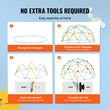 VEVOR Climbing Dome, 10FT Geometric Dome Climber με αιώρα και κούνια, για παιδιά 3 έως 10 ετών, Jungle Gym που υποστηρίζει 750LBS και εύκολη συναρμολόγηση, με λαβή αναρρίχησης, εξοπλισμό για παιχνίδι στην αυλή εξωτερικού χώρου