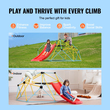 VEVOR Climbing Dome, 8FT Geometric Dome Climber με τσουλήθρα, για παιδιά 3 έως 9 ετών, Jungle Gym που υποστηρίζει 600LBS και εύκολη συναρμολόγηση, με λαβή αναρρίχησης, εξοπλισμό παιχνιδιού εξωτερικού χώρου και εσωτερικού χώρου για παιδιά