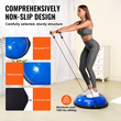 VEVOR 26&quot; Half Exercise Ball Trainer Yoga Balance Stability Band Resistance Ball