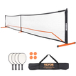 Σετ διχτυών VEVOR Pickleball, φορητό σύστημα Pickleball ρυθμιζόμενου μεγέθους 22 FT με τσάντα μεταφοράς και μπάλες και κουπιά, σταθερό μεταλλικό πλαίσιο ανθεκτικό στις καιρικές συνθήκες και ισχυρό δίχτυ PE, για υπαίθριο δρόμο πίσω αυλής