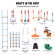 VEVOR 2x56 ft Ninja Warrior Obstacle Course Kids Outdoor Slackline 12 Obstacles