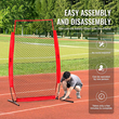 VEVOR I Screen Baseball για Batting Cage, 7x4 ft Baseball &amp; Softball Screen Safety, Body Protector Φορητή οθόνη κτυπήματος με Carry Bag &amp; Ground Stakes, Baseball Pitching Net for Pitchers Protection