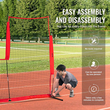 VEVOR L Screen Baseball για Batting Cage, 7x7 ft Baseball &amp; Softball Screen Safety, Body Protector Φορητή οθόνη κτύπημα με τσάντα μεταφοράς &amp; πασσάλους εδάφους, δίχτυ μπέιζμπολ για προστασία pitchers