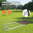 VEVOR Folding Lacrosse Rebounder for Backyard, 3x4 Ft Volleyball Bounce Back Net, Pitchback Throwback Baseball Softball Return Training Screen, Ρυθμιζόμενη γωνία σκοποβολής Practice Training Wall, Μαύρο