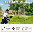 VEVOR Lacrosse Goal, 6&#039; x 6&#039; Lacrosse Net, Φορητό γκολ λακρός με τσάντα μεταφοράς, Fiberglass Rod Backyard Lacrosse Training Equipment, Easy Setup Collegiate Goal, Ιδανικό για προπόνηση ενηλίκων νέων