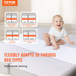 VEVOR Bed Bridge Κιτ σύνδεσης κρεβατιού king size Μεταλλική πόρπη &amp; τσάντα αποθήκευσης 100&quot; L x 24&quot; W
