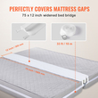 VEVOR Bed Bridge Κιτ σύνδεσης κρεβατιού king size Μεταλλική πόρπη &amp; τσάντα αποθήκευσης 75&quot; L x 12&quot; W