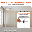 VEVOR Professional Dancing Pole, Spinning Static Dancing Pole Kit, Φορητό αφαιρούμενο κοντάρι, 45mm βαρέως τύπου κοντάρι από ανοξείδωτο ατσάλι, κοντάρι γυμναστικής με ρυθμιζόμενο ύψος, για γυμναστική στο σπίτι στο σπίτι, ασημί
