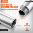 VEVOR Professional Dancing Pole, Spinning Static Dancing Pole Kit, Φορητό αφαιρούμενο κοντάρι, 45mm βαρέως τύπου κοντάρι από ανοξείδωτο ατσάλι, κοντάρι γυμναστικής με ρυθμιζόμενο ύψος, για γυμναστική στο σπίτι στο σπίτι, ασημί