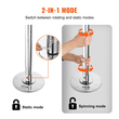 VEVOR Professional Dancing Pole, Spinning Static Dancing Pole Kit, Φορητό αφαιρούμενο κοντάρι, 45mm βαρέως τύπου κοντάρι από ανοξείδωτο ατσάλι, κοντάρι γυμναστικής με ρυθμιζόμενο ύψος, για γυμναστική στο σπίτι στο σπίτι, ασημί