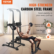 VEVOR Power Tower με πάγκο, ρυθμιζόμενο ύψος 10 επιπέδων Pull Up Stand Dip Station &amp; αποσπώμενο πάγκο, Πολυλειτουργικός εξοπλισμός γυμναστικής για γυμναστήριο στο σπίτι με πλάτη, αγκώνες, 440LBS