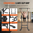 VEVOR Power Tower Dip Station, 10-επίπεδα ρυθμιζόμενο ύψος βάσης Pull Up Bar, Πολυλειτουργικό Γυμναστήριο Home Gym Strength Training Fitness Fitness εξοπλισμός με ρυθμιζόμενη πλάτη 7 επιπέδων, PU Ebow Pads, 440LBS