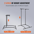 VEVOR Power Tower Dip Station, ρυθμιζόμενο ύψος 2 επιπέδων Stand Bar, Πολυλειτουργικός εξοπλισμός προπόνησης δύναμης, Home Gym Fitness Dip Bar Station, χωρητικότητα βάρους 220 LBS, Μαύρο