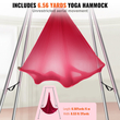 VEVOR Aerial Yoga Frame &amp; Yoga Hammock, 9,67 ft Height Professional Yoga Stand έρχεται με 6,6 Yards Aerial Hammock, Μέγιστη χωρητικότητα φορτίου 551,15 lbs, Εξέδρα γιόγκα για Aerial Yoga εσωτερικού χώρου, κόκκινο