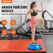 VEVOR 23&quot; Half Exercise Ball Trainer Yoga Balance Stability Band Resistance Ball