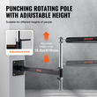 VEVOR Wall Mount Boxing Spinning Bar, Ρυθμιζόμενη Spinning Bar, Boxing Speed ​​Trainer με γάντια, Black Reflex Boxing Bar, Boxing Training Equipment for Kickboxing, MMA, Stress Relief, Fitness