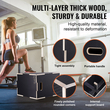 VEVOR 3 σε 1 Plyometric Jump Box, 24/20/16 Inch Wooden Plyo Box, Platform &amp; Jumping Agility Box, Anti-slip Fitness Step Up Box for Home Gym Training, Conditioning Strength Training, Μαύρο