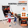 VEVOR Foldable Indoor Double Shot Arcade Παιχνίδι Μπάσκετ 2 Παίκτες 4 Μπάλες