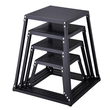 VEVOR Plyometric Jump Boxes, 12/18/24/30 Inch Plyo Box, Platform and Jumping Agility Box, Anti-slip Fitness Exercise Step Up Box for Home Gym Training, Conditioning Strength Training, Μαύρο